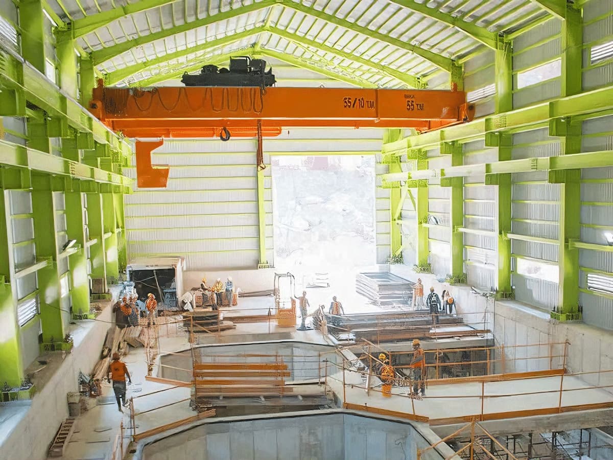 Overhead crane for wastewater treatment plant 1